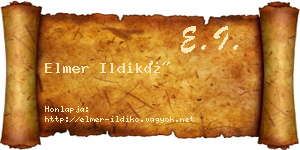 Elmer Ildikó névjegykártya